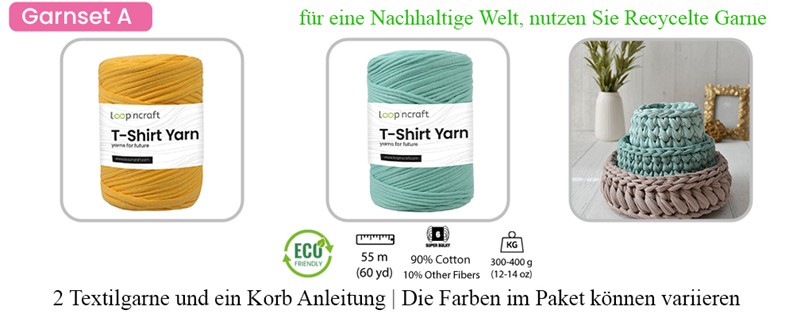Loop`n Craft Garnset+Anleitung Körbchenset